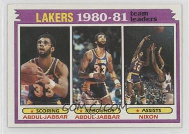 1981-82 Topps - [Base] #55 - Team Leaders - Kareem Abdul-Jabbar, Norm Nixon