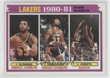 1981-82 Topps - [Base] #55 - Team Leaders - Kareem Abdul-Jabbar, Norm Nixon