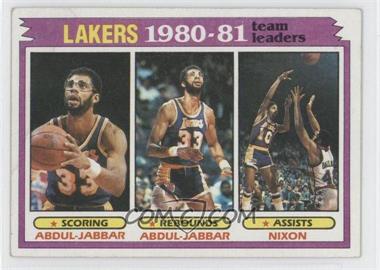 1981-82 Topps - [Base] #55 - Team Leaders - Kareem Abdul-Jabbar, Norm Nixon