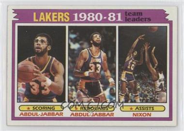 1981-82 Topps - [Base] #55 - Team Leaders - Kareem Abdul-Jabbar, Norm Nixon