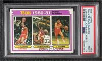 Team Leaders - Julius Erving, Maurice Cheeks, Caldwell Jones [PSA 9 M…