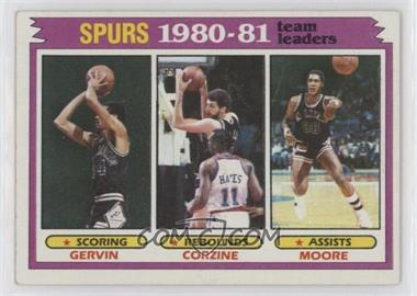 1981-82 Topps - [Base] #62 - Team Leaders - George Gervin, Dave Corzine, Johnny Moore [Good to VG‑EX]