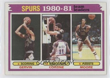 1981-82 Topps - [Base] #62 - Team Leaders - George Gervin, Dave Corzine, Johnny Moore [Good to VG‑EX]