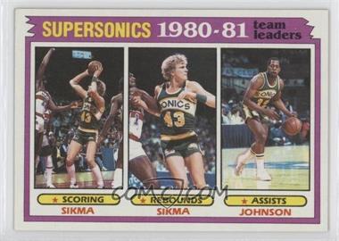 1981-82 Topps - [Base] #64 - Team Leaders - Jack Sikma, Vinnie Johnson