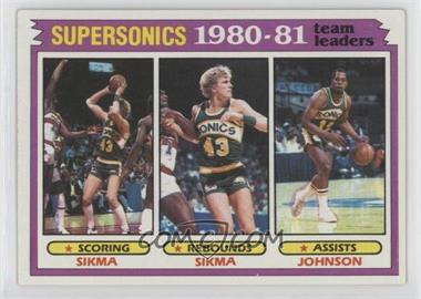 1981-82 Topps - [Base] #64 - Team Leaders - Jack Sikma, Vinnie Johnson