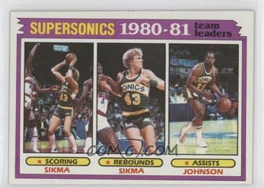 1981-82 Topps - [Base] #64 - Team Leaders - Jack Sikma, Vinnie Johnson