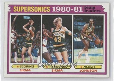 1981-82 Topps - [Base] #64 - Team Leaders - Jack Sikma, Vinnie Johnson