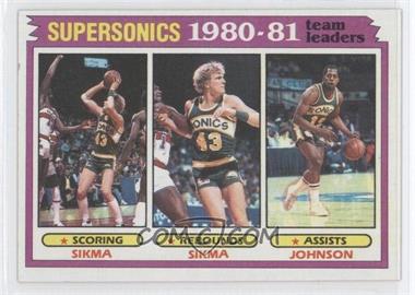 1981-82 Topps - [Base] #64 - Team Leaders - Jack Sikma, Vinnie Johnson