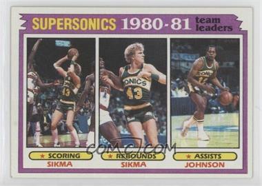 1981-82 Topps - [Base] #64 - Team Leaders - Jack Sikma, Vinnie Johnson