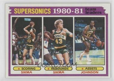 1981-82 Topps - [Base] #64 - Team Leaders - Jack Sikma, Vinnie Johnson