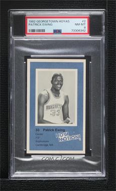 1982-83 Georgetown Hoyas Police - [Base] #2 - Patrick Ewing [PSA 8 NM‑MT]