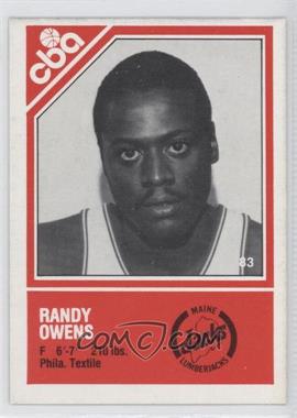 1982-83 TCMA CBA - [Base] #83 - Randy Owens