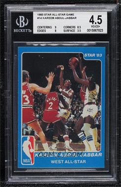 1983 Star NBA All-Star Game - [Base] #14 - Kareem Abdul-Jabbar [BGS 4.5 VG‑EX+]