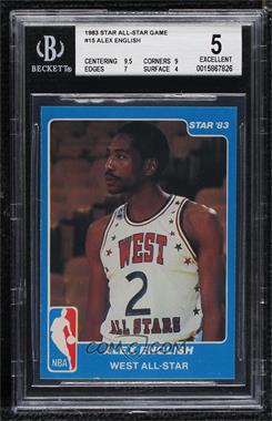 1983 Star NBA All-Star Game - [Base] #15 - Alex English [BGS 5 EXCELLENT]