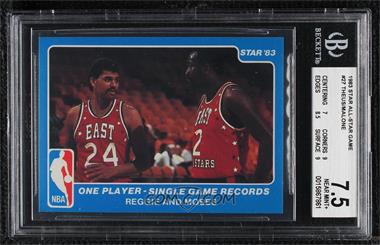 1983 Star NBA All-Star Game - [Base] #27 - Reggie Theus, Moses Malone [BGS 7.5 NEAR MINT+]