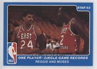 Reggie Theus, Moses Malone [EX to NM]