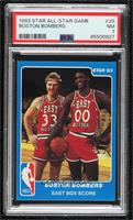 Larry Bird, Robert Parish (East Box Score) [PSA 7 NM]