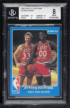 1983 Star NBA All-Star Game - [Base] #29 - Larry Bird, Robert Parish (East Box Score) [BGS 8 NM‑MT]