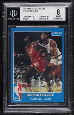 1983 Star NBA All-Star Game - [Base] #7 - Moses Malone [BGS 8 NM‑MT]