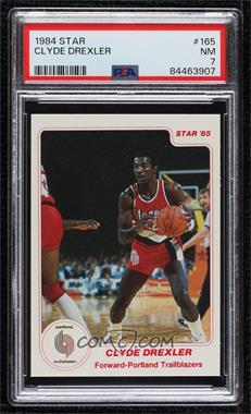 1984-85 Star - [Base] #165 - Clyde Drexler [PSA 7 NM]