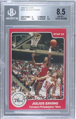 1984-85 Star - [Base] #204 - Julius Erving [BGS 8.5 NM‑MT+]