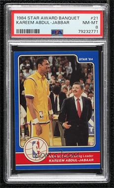 1984 Star - Awards Banquet #21 - Kareem Abdul-Jabbar, David Stern [PSA 8 NM‑MT]