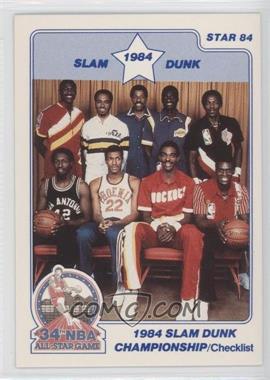 1984 Star - Slam Dunk Championship #1.2 - Michael Cooper, Clyde Drexler, Julius Erving, Darrell Griffith, Edgar Jones, Larry Nance, Ralph Sampson, Dominique Wilkins, Orlando Woolridge (No Type on Back)