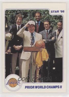 1985-86 Star Los Angeles Lakers 1985 NBA Champs - [Base] #18 - Ronald Reagan, Pat Riley, Kareem Abdul-Jabbar