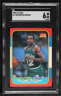 1986-87 Fleer - [Base] #11 - Rolando Blackman [SGC 6 EX/NM]