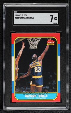 1986-87 Fleer - [Base] #113 - Wayman Tisdale [SGC 7 NM]