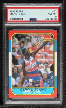 1986-87 Fleer - [Base] #12 - Manute Bol [PSA 8 NM‑MT]