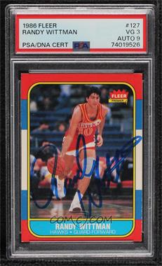 1986-87 Fleer - [Base] #127 - Randy Wittman [PSA Authentic PSA/DNA Cert]