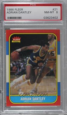 1986-87 Fleer - [Base] #21 - Adrian Dantley [PSA 8 NM‑MT]