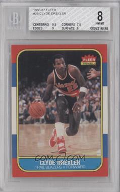 1986-87 Fleer - [Base] #26 - Clyde Drexler [BGS 8 NM‑MT]