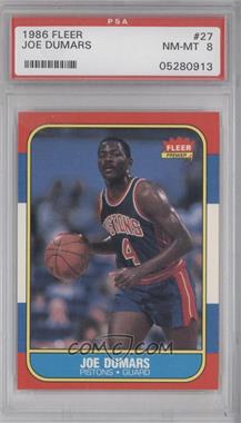 1986-87 Fleer - [Base] #27 - Joe Dumars [PSA 8 NM‑MT]