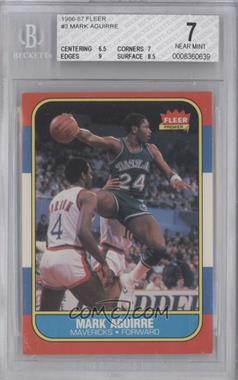 1986-87 Fleer - [Base] #3 - Mark Aguirre [BGS 7 NEAR MINT]