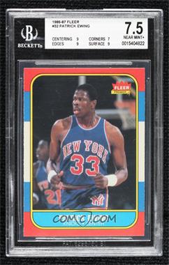 1986-87 Fleer - [Base] #32 - Patrick Ewing [BGS 7.5 NEAR MINT+]