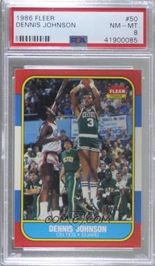 1986-87 Fleer - [Base] #50 - Dennis Johnson [PSA 8 NM‑MT]