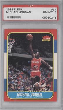 1986-87 Fleer - [Base] #57 - Michael Jordan [PSA 8 NM‑MT]