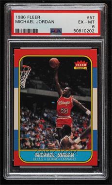 1986-87 Fleer - [Base] #57 - Michael Jordan [PSA 6 EX‑MT]