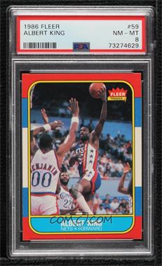 1986-87 Fleer - [Base] #59 - Albert King [PSA 8 NM‑MT]