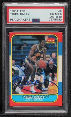 1986-87 Fleer - [Base] #6 - Thurl Bailey [PSA Authentic PSA/DNA Cert]