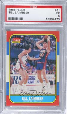 1986-87 Fleer - [Base] #61 - Bill Laimbeer [PSA 5 EX]