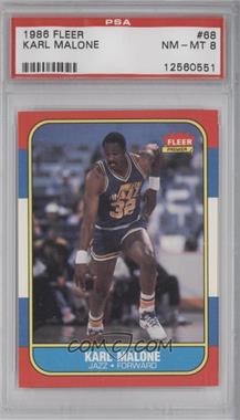 1986-87 Fleer - [Base] #68 - Karl Malone [PSA 8 NM‑MT]