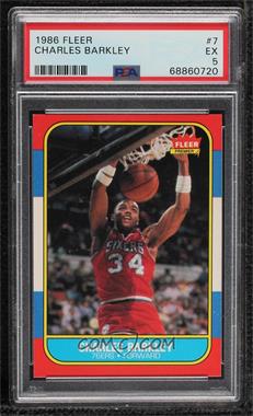 1986-87 Fleer - [Base] #7 - Charles Barkley [PSA 5 EX]