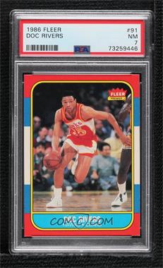 1986-87 Fleer - [Base] #91 - Doc Rivers [PSA 7 NM]