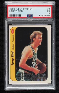 1986-87 Fleer - Stickers #2 - Larry Bird [PSA 5 EX]