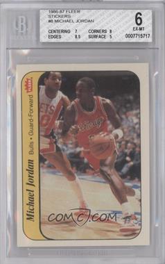 1986-87 Fleer - Stickers #8 - Michael Jordan [BGS 6 EX‑MT]