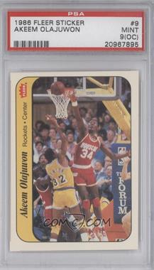 1986-87 Fleer - Stickers #9 - Hakeem Olajuwon [PSA 9 MINT (OC)]