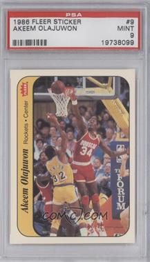 1986-87 Fleer - Stickers #9 - Hakeem Olajuwon [PSA 9 MINT]